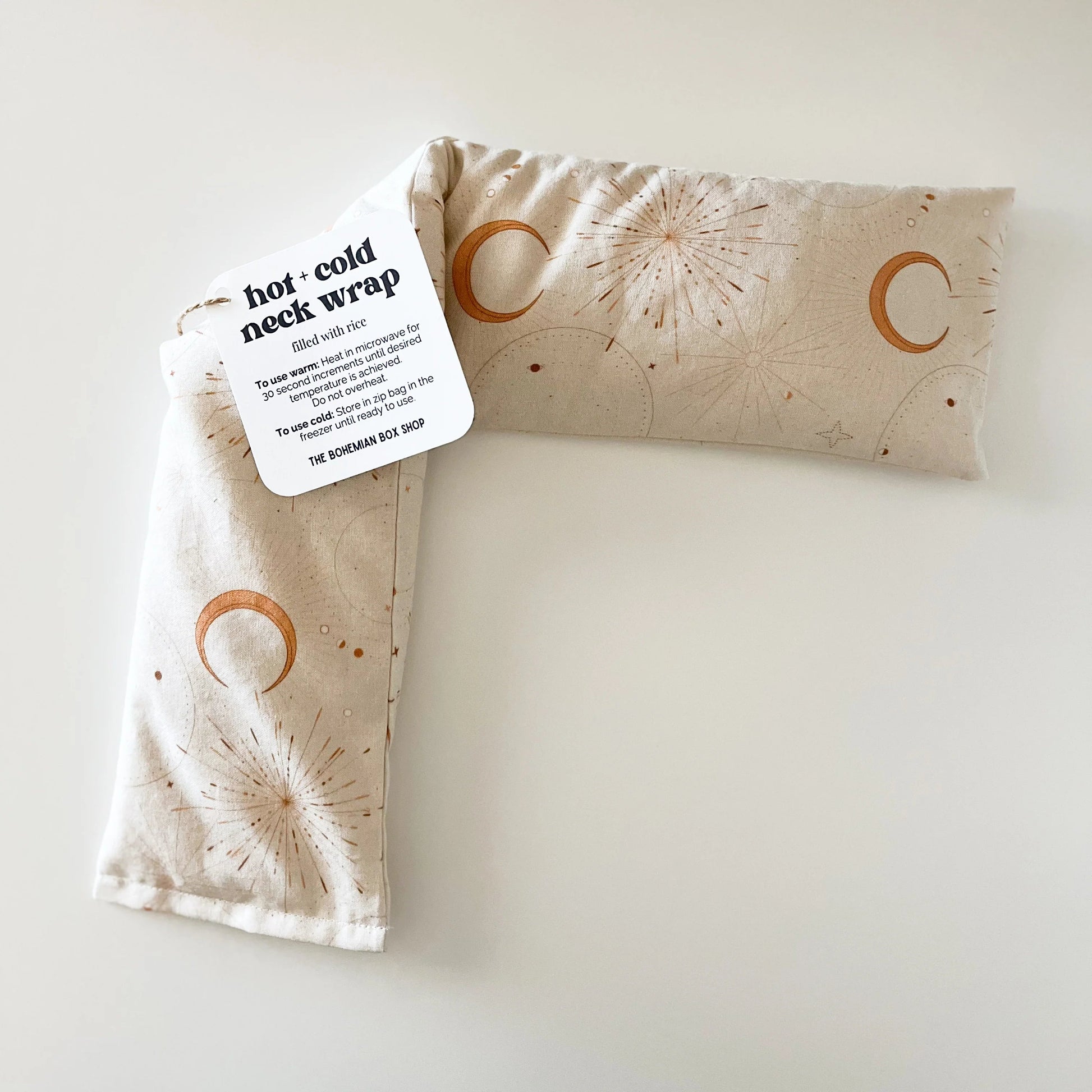 Celestial Moon Hot and Cold Neck Wrap - Microwaveable Rice Packs