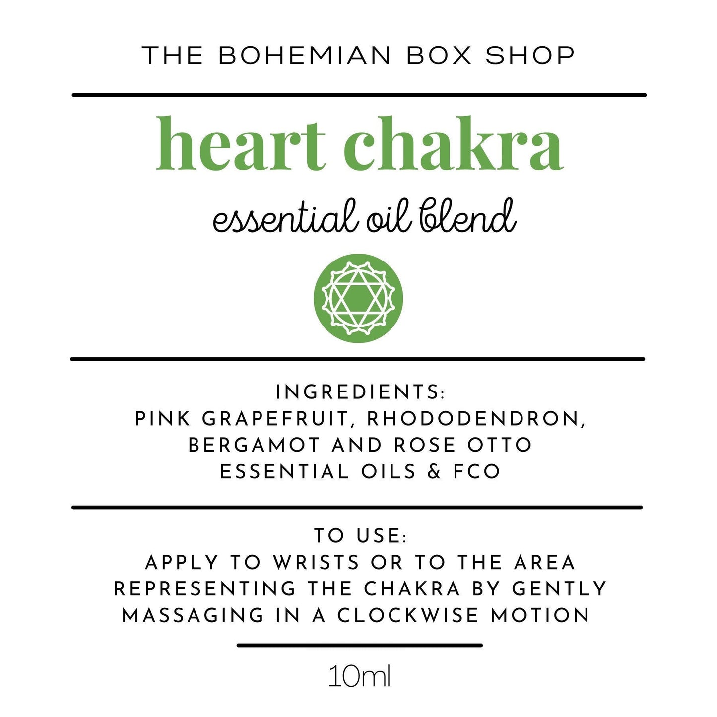 Heart chakra essential oil blend ingredients and directions for use 